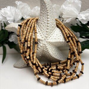 JAY FEINBERG (STRONGWATER) WOOD BEADED CHOKER